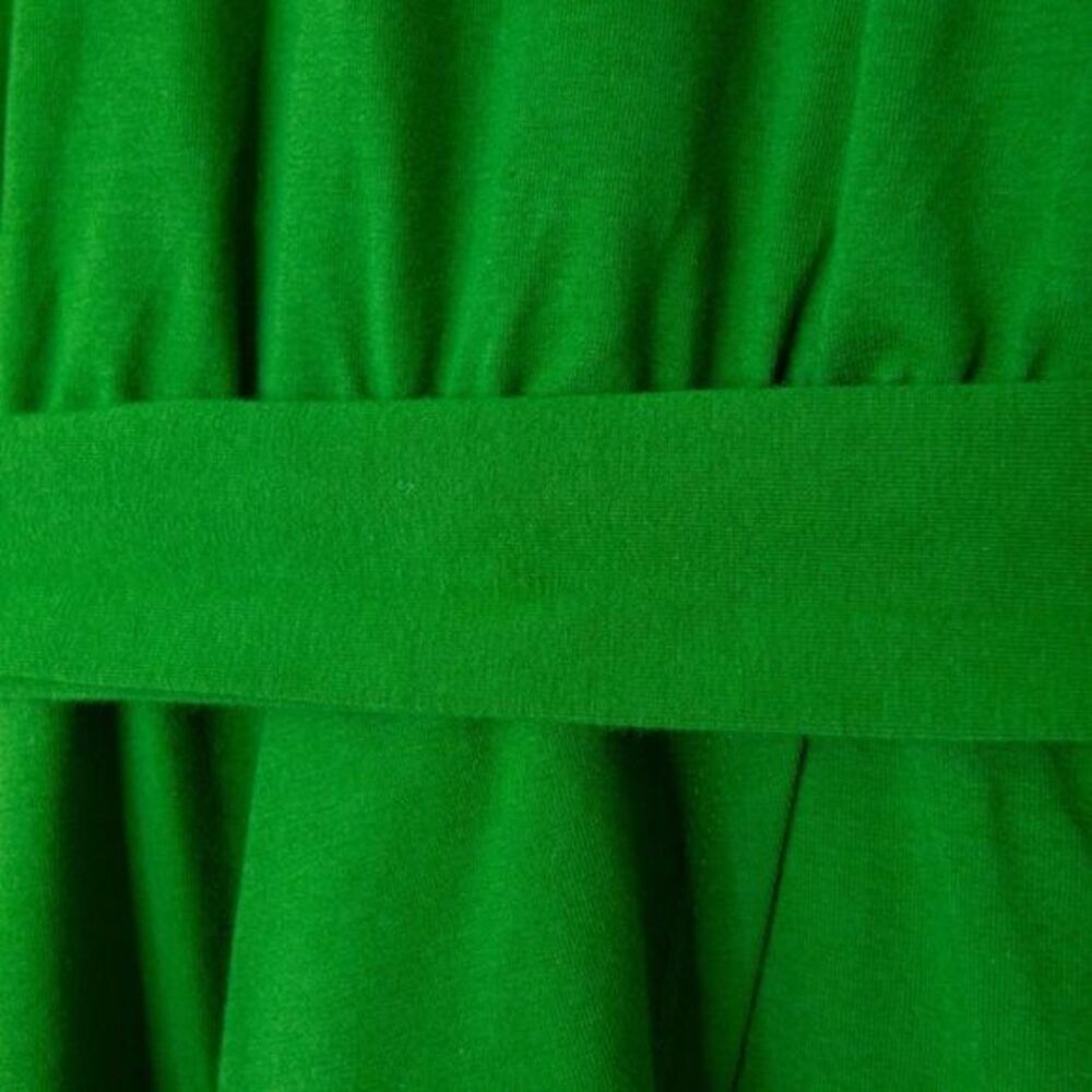 NEW Eloquii green cotton knit Wrap‎ Skirt tie waist midi Dress, 16 - Picture 15 of 16
